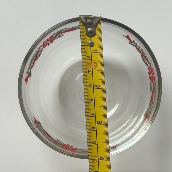 Anchor Hocking Poinsettia & Ribbons Sugar and Creamer Set of 2 - Picture 6 of 8